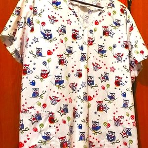 Plus size scrub top